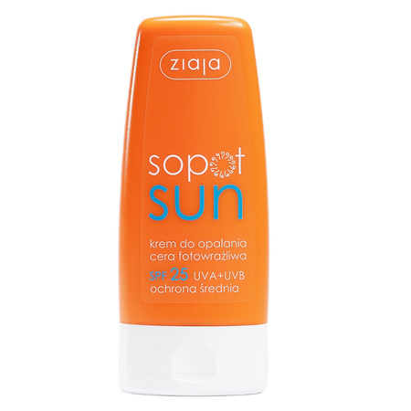 Ziaja, Krem do opalania, cera fotowrażliwa SPF25 − 60 ml