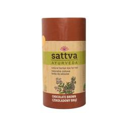 Sattva - Henna Naturalna ziołowa farba do włosów Czekoladowy Brąz 150g