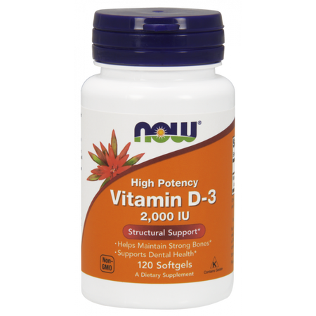Now - Vitamin D3 2000IU - 120 kaps