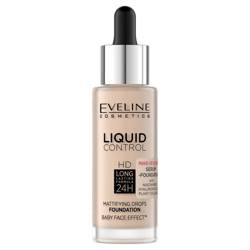 Eveline Liquid Control HD Podkład do twarzy z dropperem nr 002 Soft Porcelain 32ml