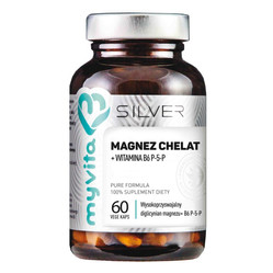 Myvita Silver Magnez chelat + B6 P5P - 60 kaps.
