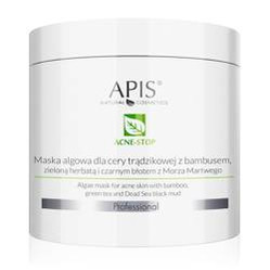 Acne-Stop maska algowa dla cery trądzikowej z bambusem zieloną herbatą i czarnym błotem z Morza Martwego 200g