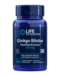 Ginkgo Biloba Certified Extract 120 mg (365 kaps.)