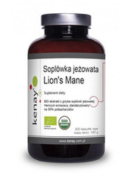KENAY EKO Soplówka Jeżowata Lion’s Mane na wsparcie pamięci, koncentracji i funkcji poznawczych 300 kaps.
