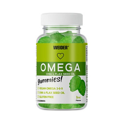 Weider Omega Gummies kwasy Omega 3-6-9 - 50 żelek smak limonka