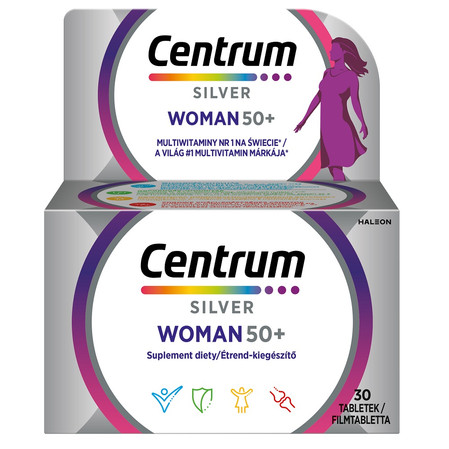 Silver Woman 50+ multiwitaminy dla kobiet suplement diety 30 tabl.