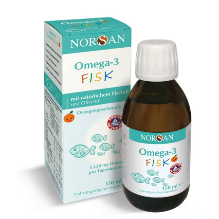 NORSAN Omega-3 Fisk dla dzieci 150 ml smak pomarańcza