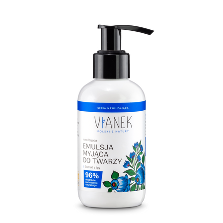 Vianek, Nawilżająca emulsja myjąca do twarzy, 150 ml