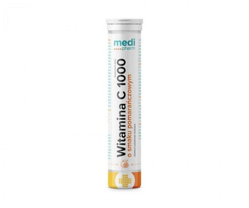 medi pharm witamina C 1000 mg + potas pomarańczowy 20 tabletek musujących