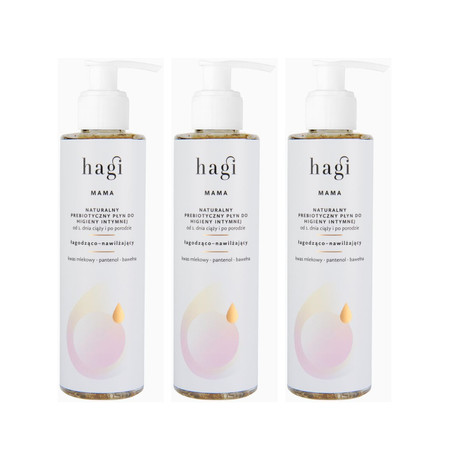 Zestaw: 3x Hagi Mama - Naturalny płyn do higieny intymnej, nawilżająco-kojący 200ml