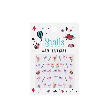 Snails, Naklejki na paznokcie, Flamingos