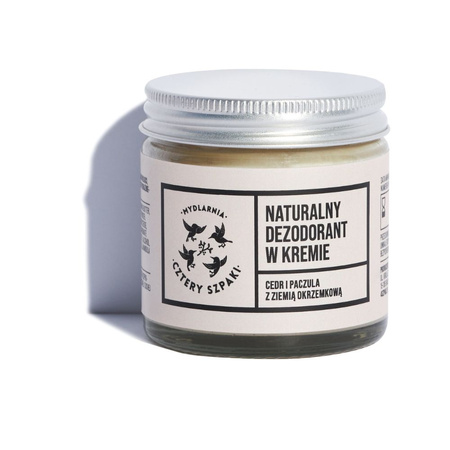 Naturalny dezodorant w kremie z ziemią okrzemkową Cedr i Paczula 60ml