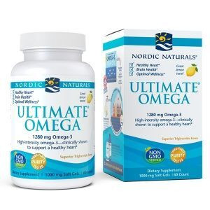  Nordic Naturals Ultimate Omega Omega-3 kwasy tłuszczowe EPA i DHA 640 mg 60 kaps. smak cytryna