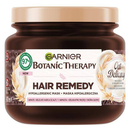 Garnier Botanic Therapy Hypoalergiczna Maska do włosów delikatnych z mlekiem owsianym i kremem ryżowym 340ml