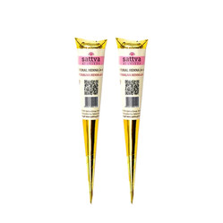 Zestaw: 2x Sattva - Henna do tatuażu w rożku 30g