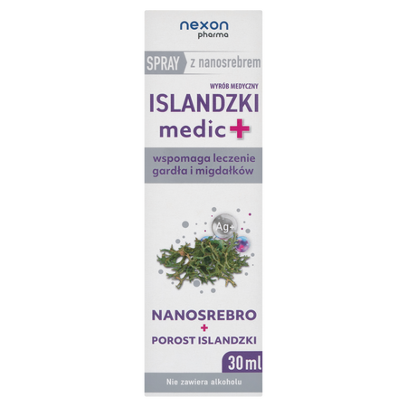 Nexon Islandzki Medic + Spray Do Gardła Z Nanosrebrem 30ml