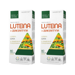 Zestaw 2x MEDICA HERBS Luteina + Zeaksantyna 80 kaps.