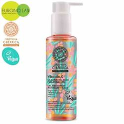 Wegański, oczyszczający żel do twarzy z kwasami i witaminą C, 145ml  OBLEPIKHA C-BERRICA