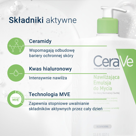 Cerave - nawilżająca emulsja do mycia - 473 ml