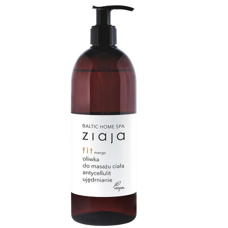 Ziaja Baltic Home Spa Fit, Oliwka do masażu ciała antycellulitowa i ujędrniająca Mango 490ml