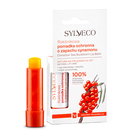Sylveco − Rokitnikowa pomadka ochronna o zapachu cynamonu − 4,4 g