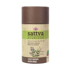Sattva - Henna Naturalna ziołowa farba do włosów Jasny Brąz 150g