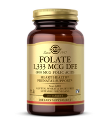 Solgar Folate 1333 mcg DFE (800 mcg Folic Acid) kwas foliowy 250 tabl.