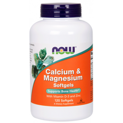 Now Foods Calcium&Magnesium Wapń, Magnez, Witamina D3 i Cynk 120 kaps.