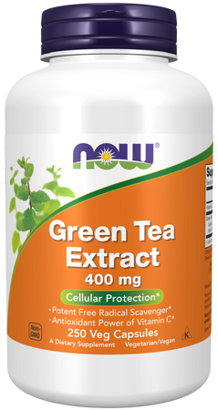 NOW FOODS Green Tea Extract - Zielona Herbata ekstrakt 400 mg (250 kaps.)