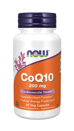 NOW FOODS Koenzym Q10 200 mg na wsparcie serca 60 kaps.