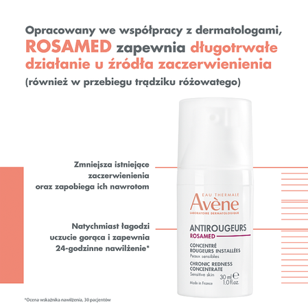 Avène Antirougeurs Rosamed Koncentrat na utrwalone zaczerwienienia 30 ml
