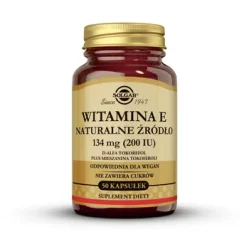 Solgar Witamina E 134mg (200 IU) wzmocnienia ochrony przed stresem oksydacyjnym 50 kaps.