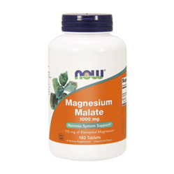 Now Foods Magnesium Malate Jabłczan Magnezu 1000 mg na wsparcie układu nerwowego 180 tabl.
