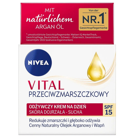Vital Przeciwzmarszczkowy odżywczy krem na dzień SPF15 50ml