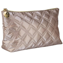 Gold &amp; Black kosmetyczka pikowana z przegródką złota