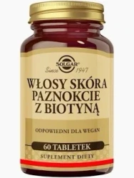 Solgar Włosy,Skóra,Paznokcie+Biotyna 60 tabl.