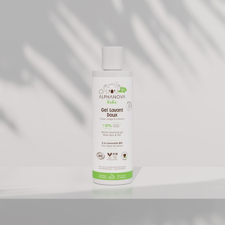 Alphanova Bebe Bio, Delikatny żel myjący dla niemowląt 2 w 1, 200ml