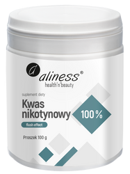 Aliness Kwas nikotynowy proszek, czysty 100%, flush effect x 100 g