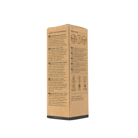 Georganics, Olej do płukania jamy ustnej, z naturalnym składem, do codziennej pielęgnacji, z aktywnym węglem, 100 ml
