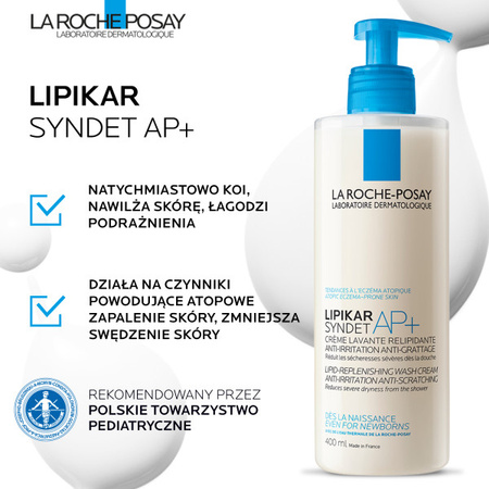 La Roche-Posay Lipikar Syndet AP+ krem myjący 400 ml