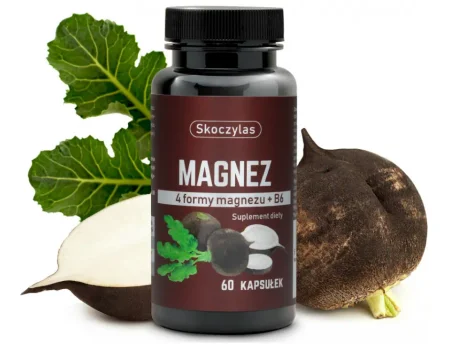 Skoczylas Magnez + B6 czarna rzepa 60 kaps.