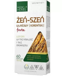 Medica Herbs Żeń-Szeń właściwy (koerański) forte na wsparcie układu nerwowego 60 kaps.