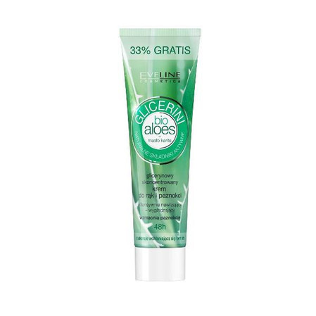 Eveline Cosmetics Glicerini glicerynowy skoncentrowany krem do rąk i paznokci z bio aloesem i masłem karite 125mlEveline Cosmetics