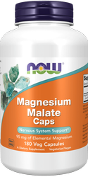 Now Foods Magnez 95 mg (jabłczan magnezu) 180 kaps. vege