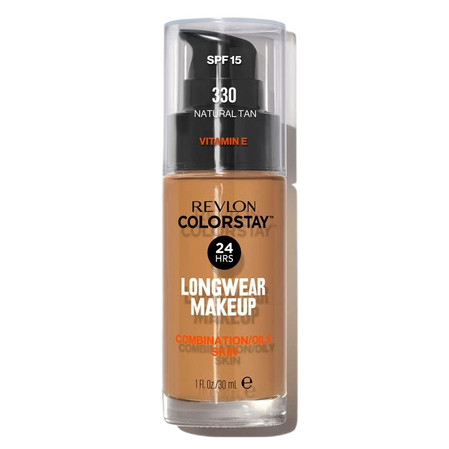 ColorStay podkład z pompką do cery mieszanej i tłustej z kompleksem SoftFlex 330 Natural Tan 30ml