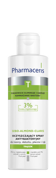 Pharmaceris T Sebo-Almond-Claris oczyszczający płyn antybakteryjny, 3% kwasu migdałowego 190 ml