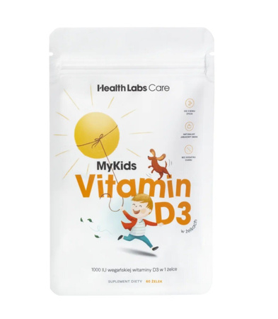 Health Labs Care MyKids Vitamin D3 wegańska witamina D w żelkach dla dzieci suplement diety 60 żelek