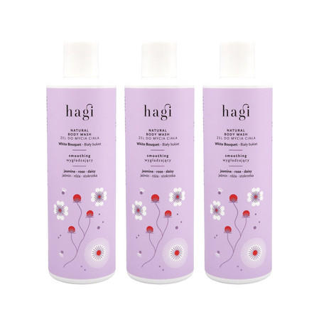 Zestaw: 3x Hagi - Żel do mycia ciała Biały Bukiet 300ml