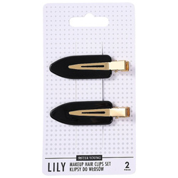 Lily klipsy do włosów do makijażu Black 2szt