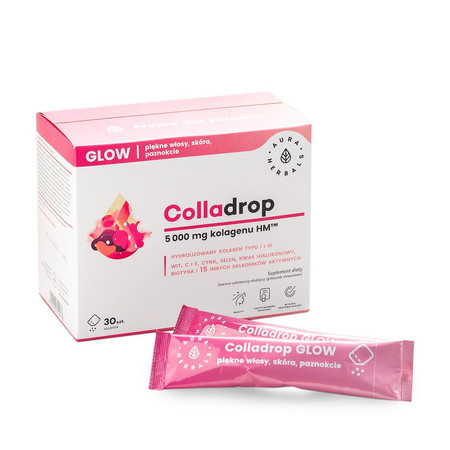 Aura Herbals Colladrop Glow kolagen morski 5000mg - 30 saszetek
